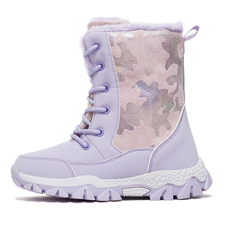 Damen Gefütterte Winterboots mit rutschfester Sohle und modischem Design Drune