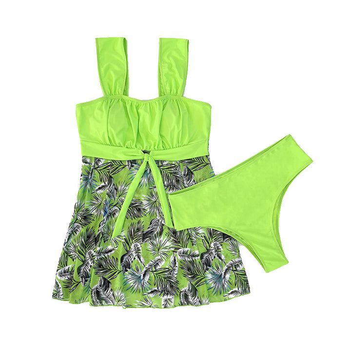 Damen Badeoberteil mit floralem Rock-Design und verstellbaren Trägern Drune