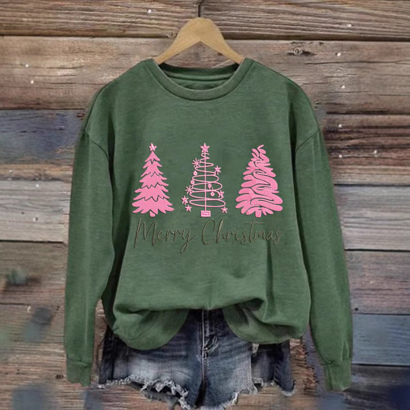 Damen gemütlicher Christmas Sweatshirt mit festlichem Print Drune
