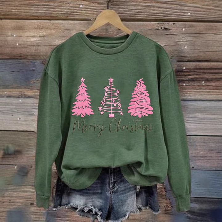 Damen gemütlicher Christmas Sweatshirt mit festlichem Print Drune