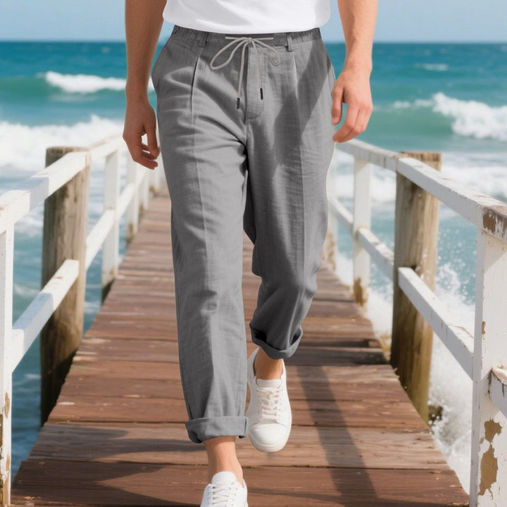 Herren lässige Sommerhose mit elastischem Bund und atmungsaktivem Material Drune