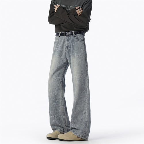 Herren Weite Jeans mit einzigartigem Muster und hohem Tragekomfort Drune