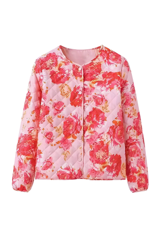 Drune | Florale Jacquard Mikro Jacke