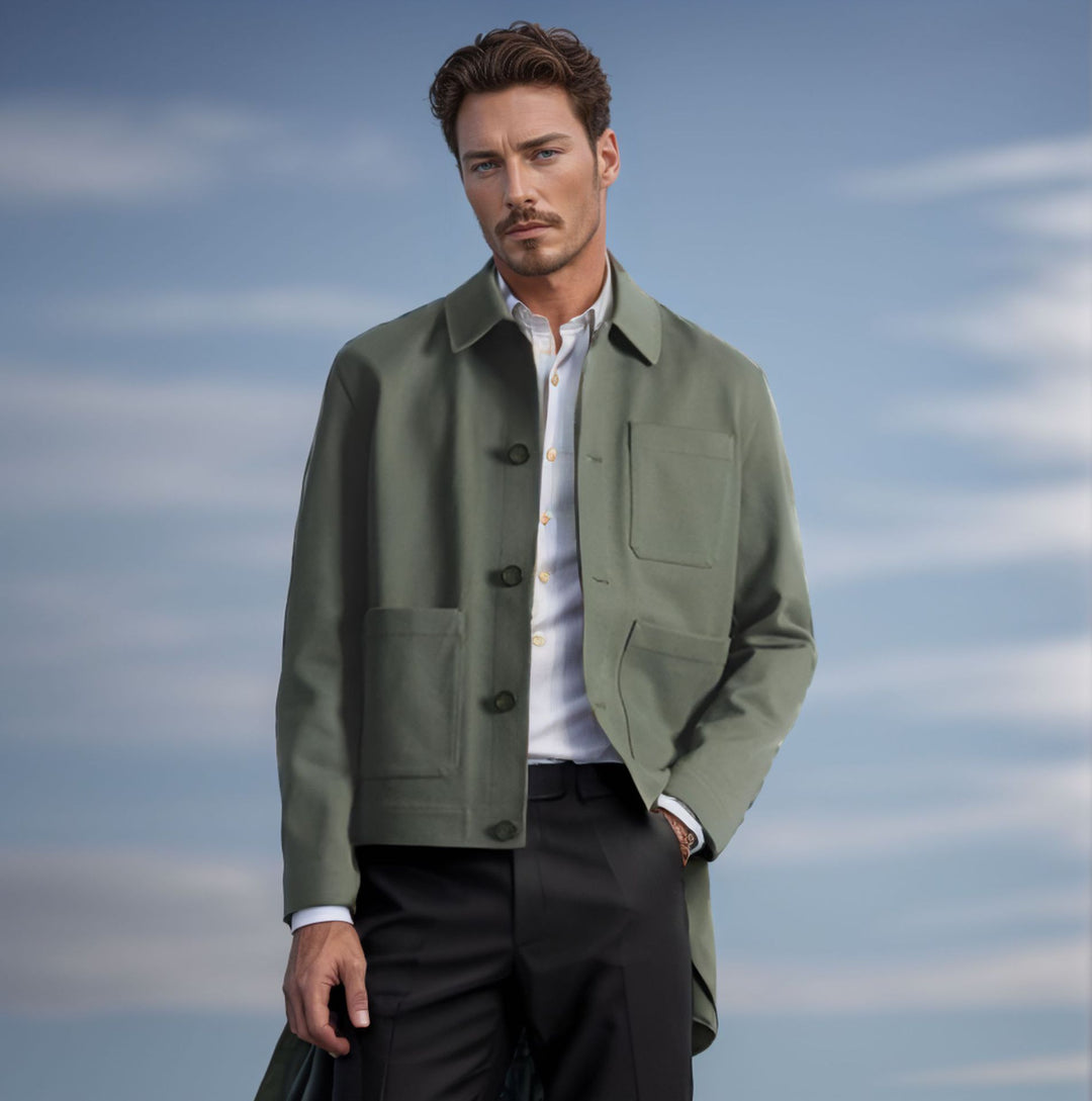 Herren modische Utility-Jacke mit praktischen Taschen und modernem Design Drune