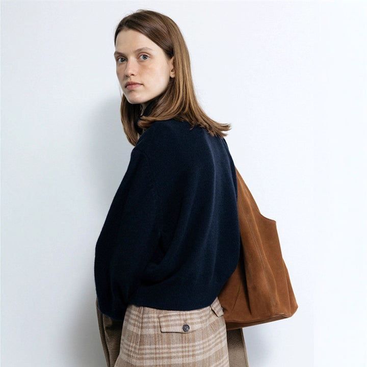 Damen Kuscheliger Rollkragenpullover aus hochwertigem Strick Drune