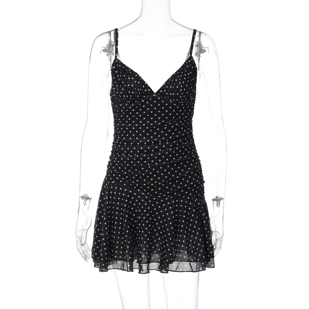 Damen verspieltes Minikleid mit raffinierten Drapierungen Drune