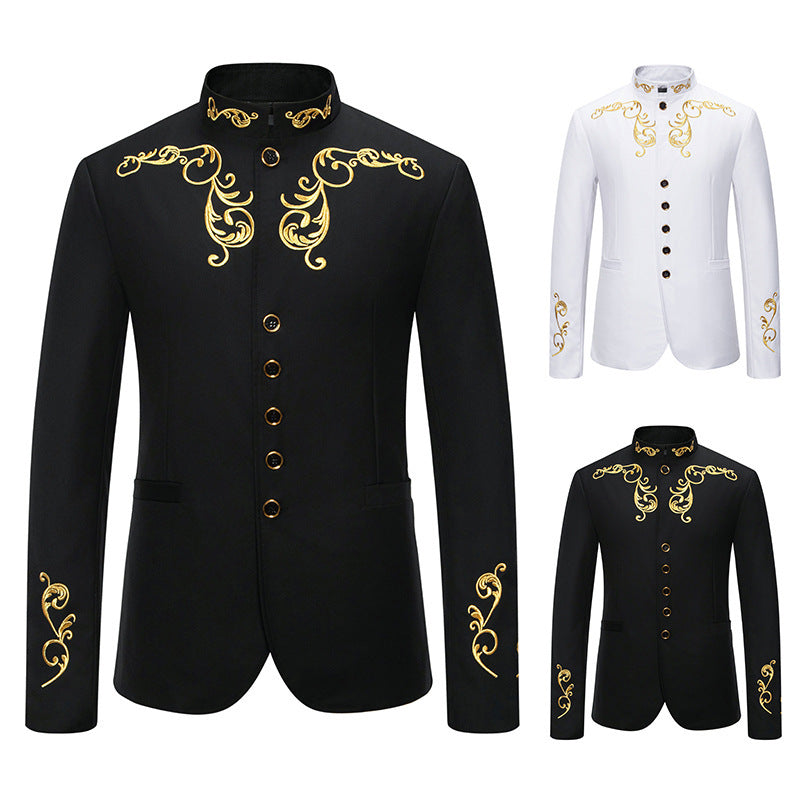 Herren modischer Blazer mit hochwertiger Stickerei Drune