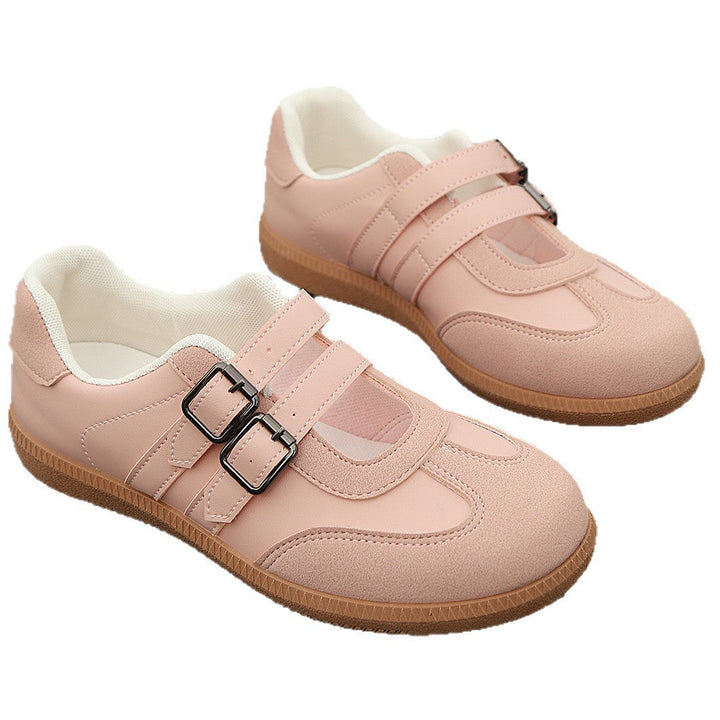 Damen Komfortable Sneakers mit doppeltem Klettverschluss Drune