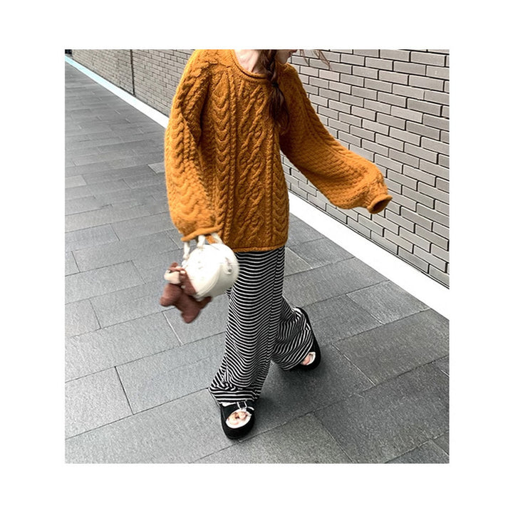 Damen Grobstrickpullover mit lässigem Schnitt und großzügigen Ärmeln Drune