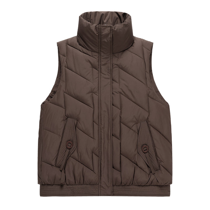 Damen Modische und funktionale Steppjacke mit hohem Kragen und Taschen Drune