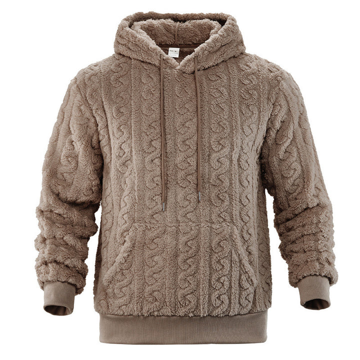 Damen Kuscheliger Fleece-Hoodie mit Strukturmuster Drune