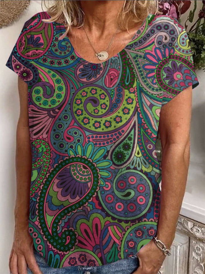 Damen T-Shirt mit einzigartigem Mandala-Design Drune