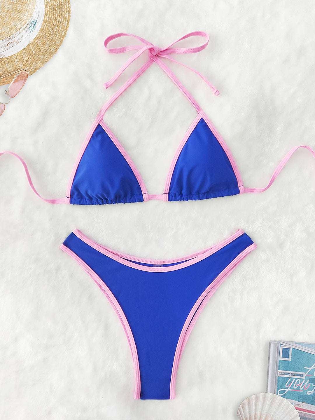 Damen Triangel-Bikini mit aufregendem Streifen-Design Drune