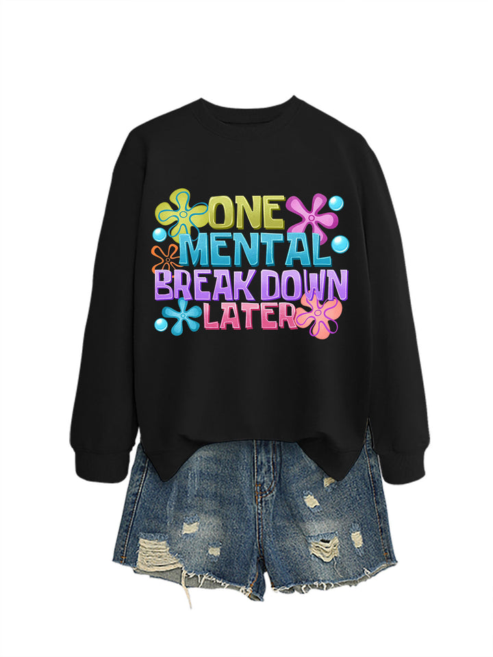 Damen Sweatshirt mit kreativem Aufdruck Drune
