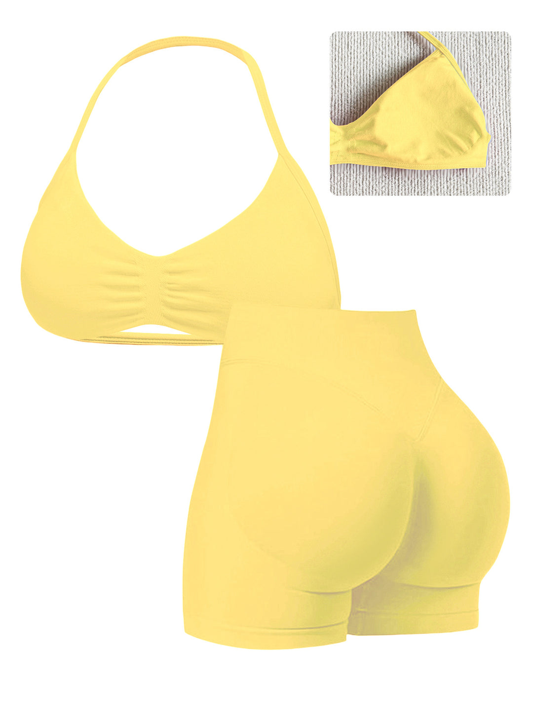 Damen Sportlicher Bikini mit gepolstertem Oberteil und hoher Taille Drune