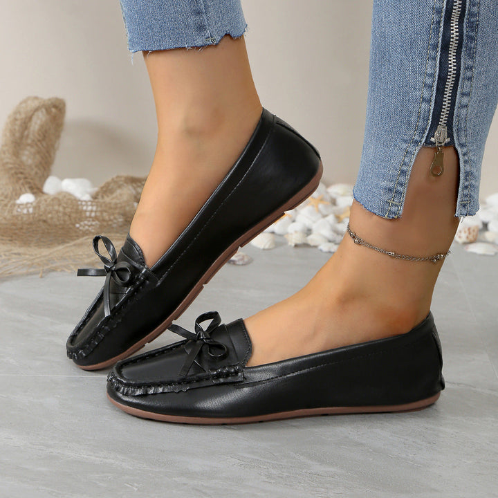 Damen Mokassins mit elegantem Schleifenakzent und weicher Sohle Drune