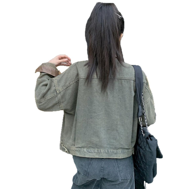 Damen Utility-Jacke mit Lederakzenten Drune