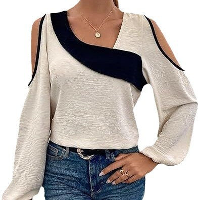 Damen Designer-Top mit Cut-Out-Ärmeln Drune