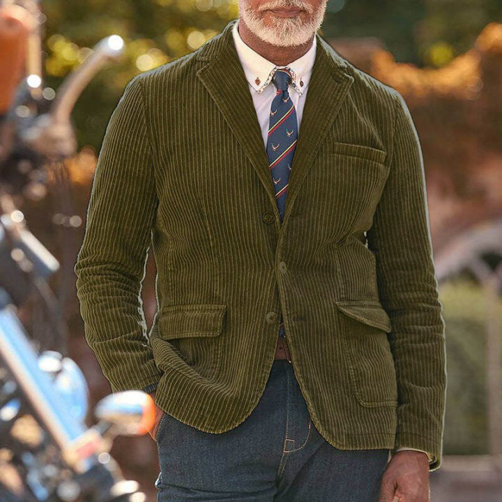 Herren cordjacke mit aufgesetzten Taschen und modernem Schnitt Drune