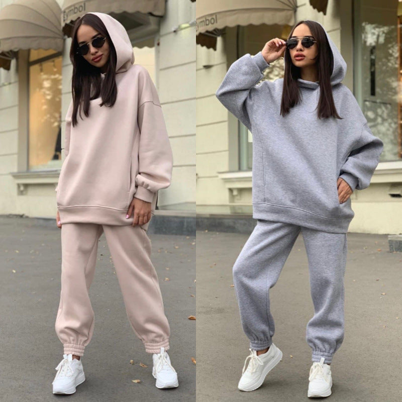 Damen Sportliches Hoodie- und Jogginghose-Set Drune