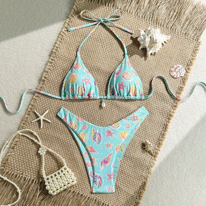 Damen Triangel-Bikini mit maritimen Verzierungen Drune