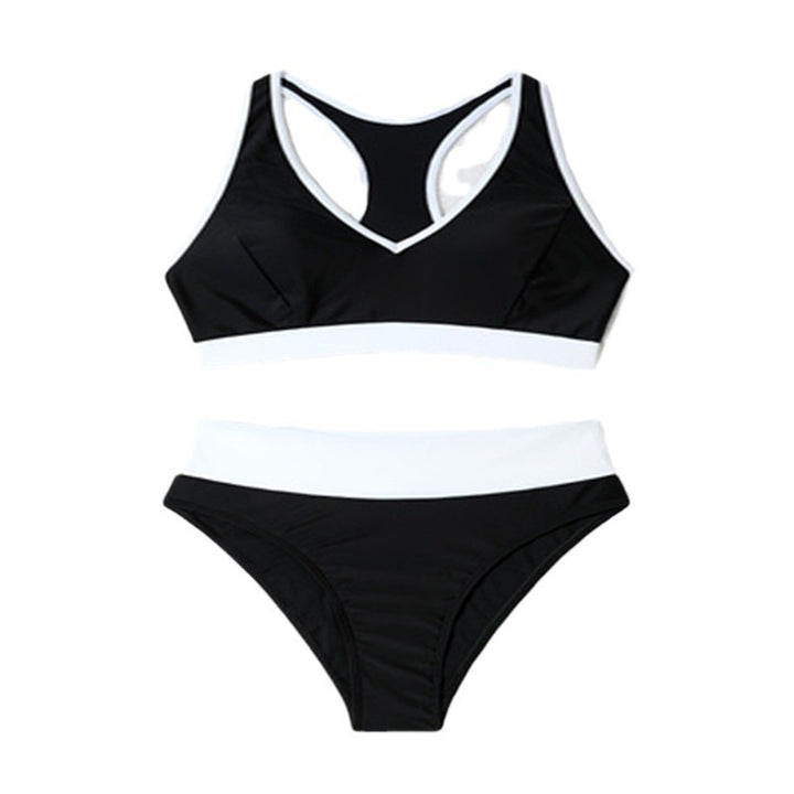 Damen Sportlicher Bikini mit hohem Taillenbund Drune