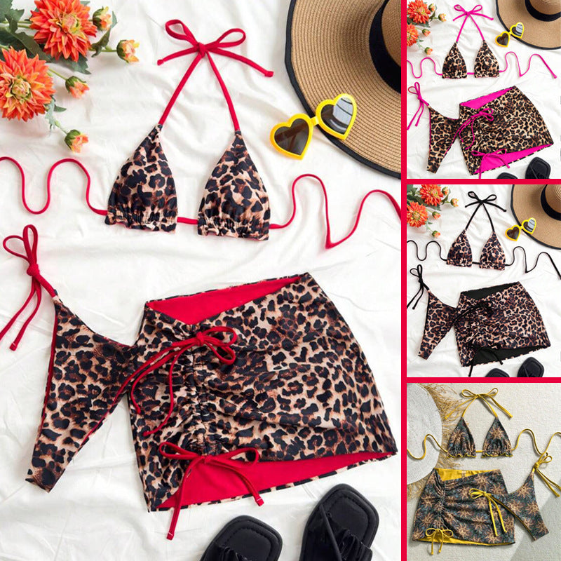Damen Triangel-Bikini mit Wickelrock Drune