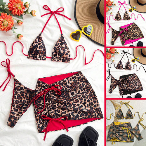 Damen Triangel-Bikini mit Wickelrock Drune