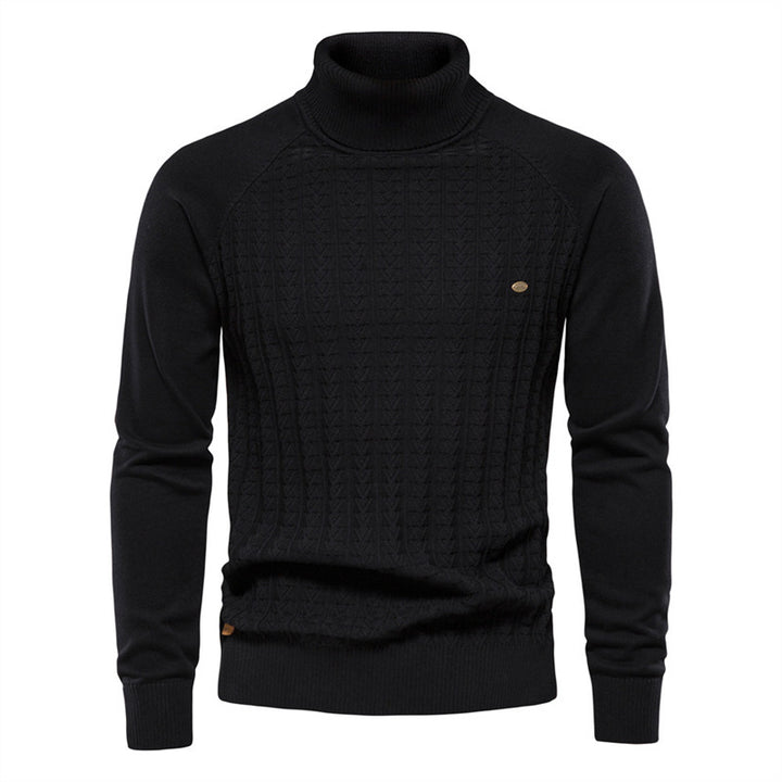 Herren Strickpullover mit modischem Stehkragen und strukturiertem Design Drune
