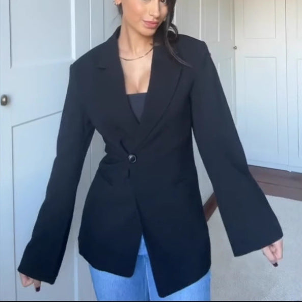 Damen Eleganter Oversized Blazer Drune