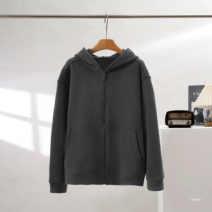 Damen Fleece-Hoodie mit durchgehendem Reißverschluss und Kängurutaschen Drune