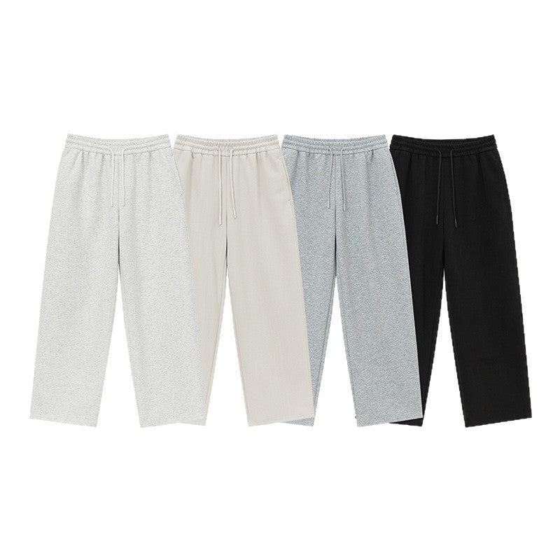 Unisex Relaxed-Fit Loungehose mit hohem Elastikbund, Kordelzug und geradem Bein Drune