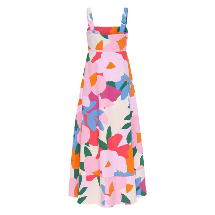 Damen Maxikleid mit floralem Design und rückenfreiem Schnitt Drune