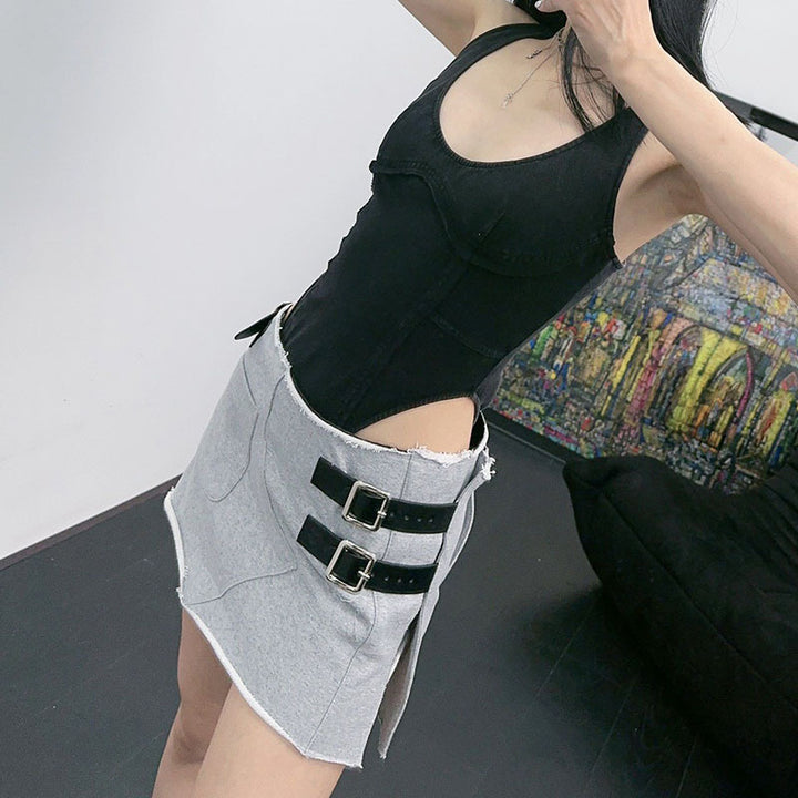 Damen Sportlicher A-Linien Rock Drune