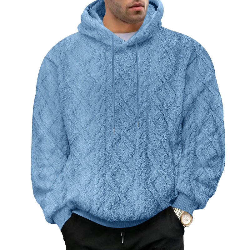 Herren Hoodiekapuzenpullover aus kuscheligem Material mit Struktur Drune