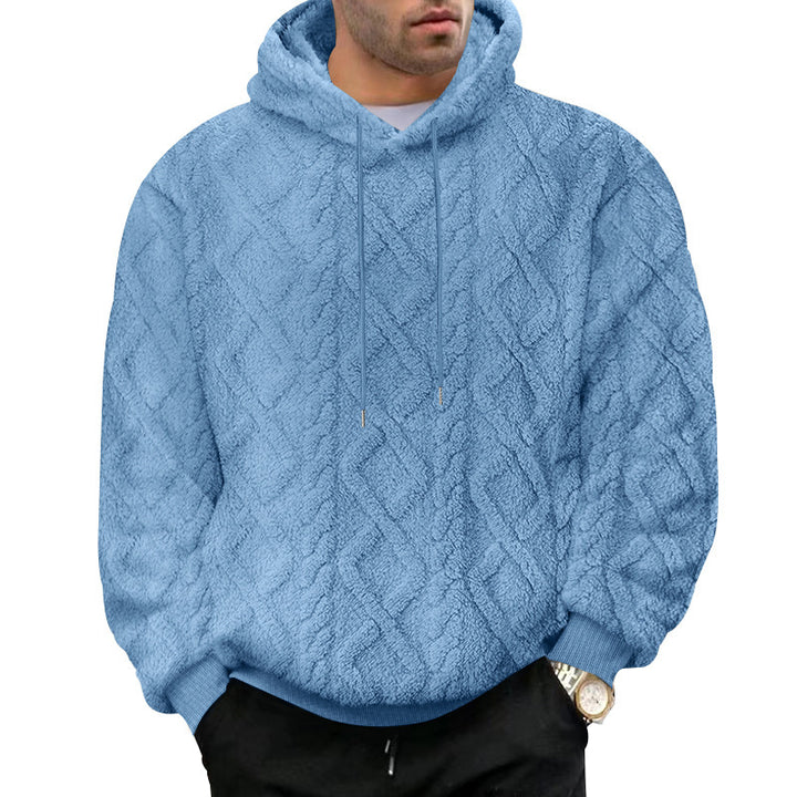 Herren Hoodiekapuzenpullover aus kuscheligem Material mit Struktur Drune