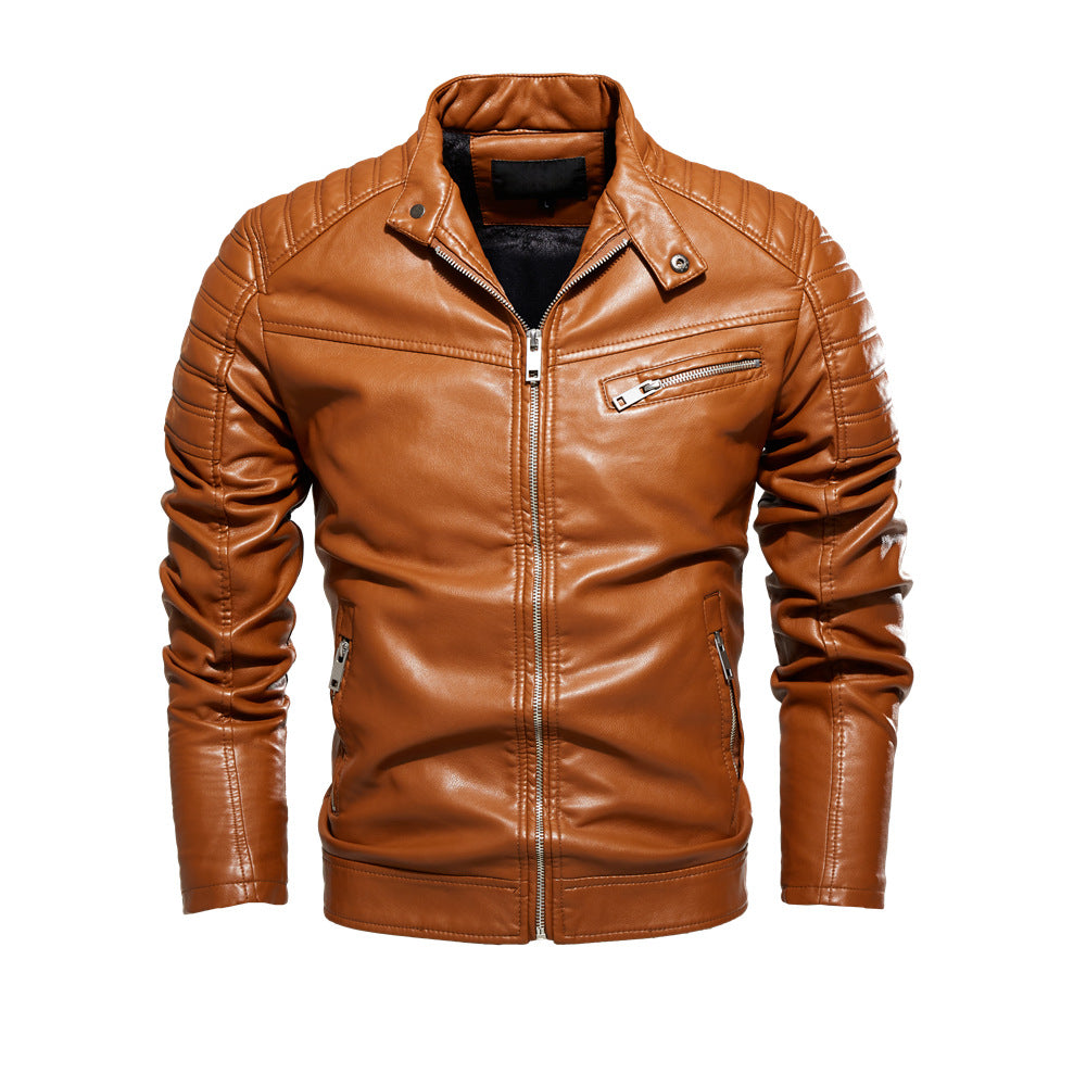 Herren Kunstlederjacke im stylishen Design mit robusten Details Drune