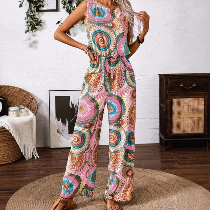Damen Bohemian Weitbeiniger Overall Drune