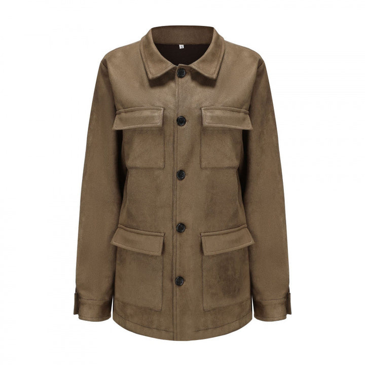 Damen praktische Jacke im modernen Look mit aufgesetzten Taschen Drune