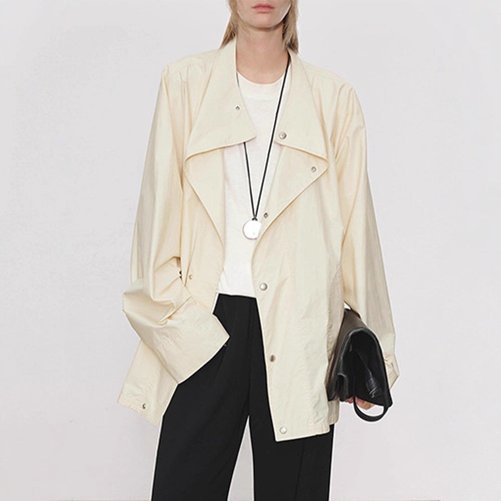 Damen elegante Übergangsjacke im oversized Schnitt Drune