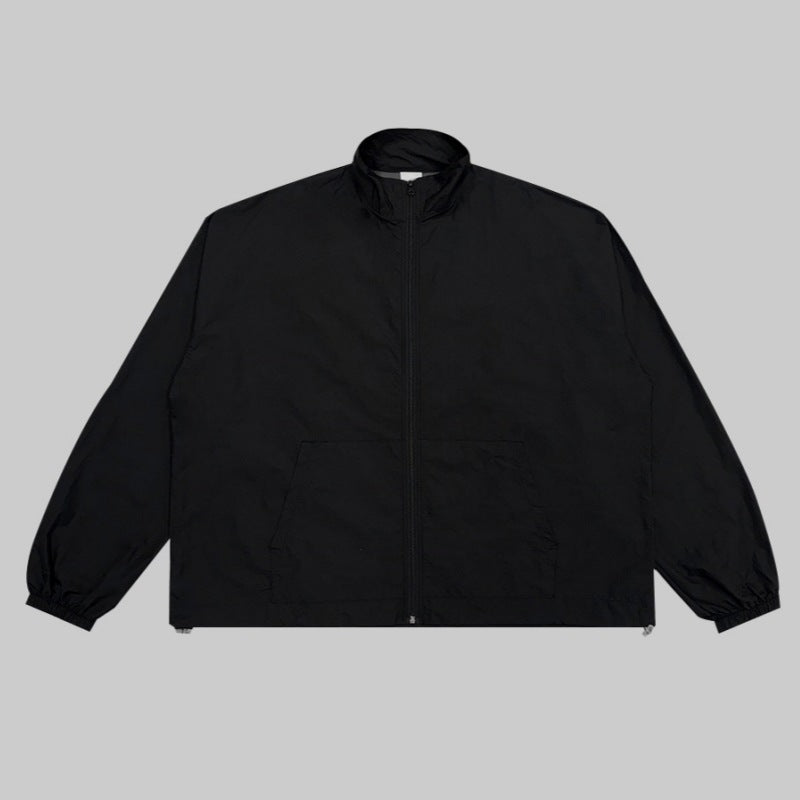 Damen lässige Zip-Übergangsjacke mit hohem Kragen Drune