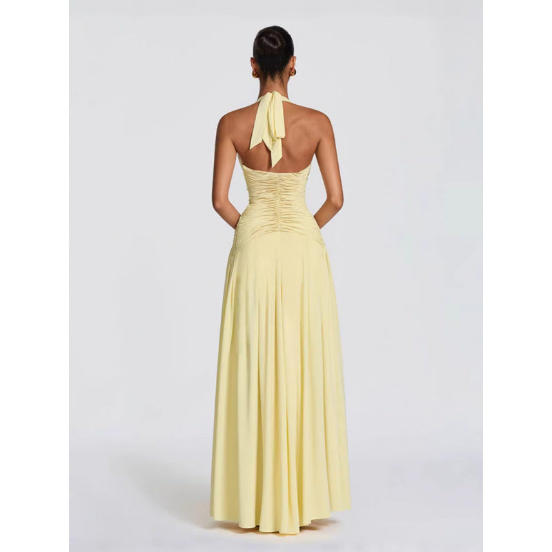 Damen Maxikleid mit raffiniertem Wickeldesign und elegantem Taillenbund Drune