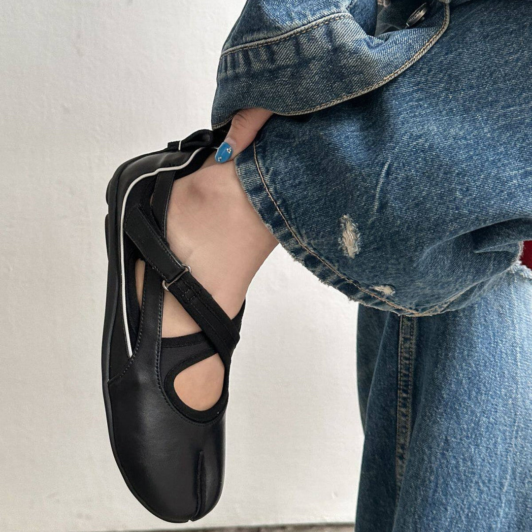 Damen Sportliche Ballerinas mit flexiblem Riemchen und atmungsaktivem Obermaterial Drune