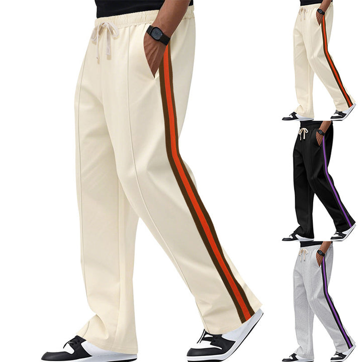 Herren Bequeme Freizeithose mit seitlichem Streifen Drune