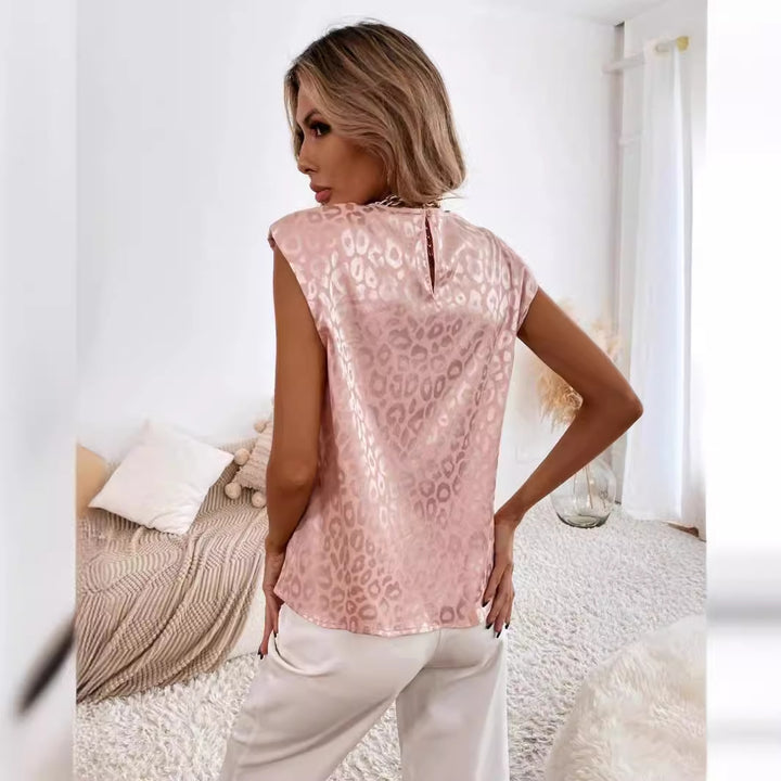 Damen Elegantes Tiermuster Oberteil Drune