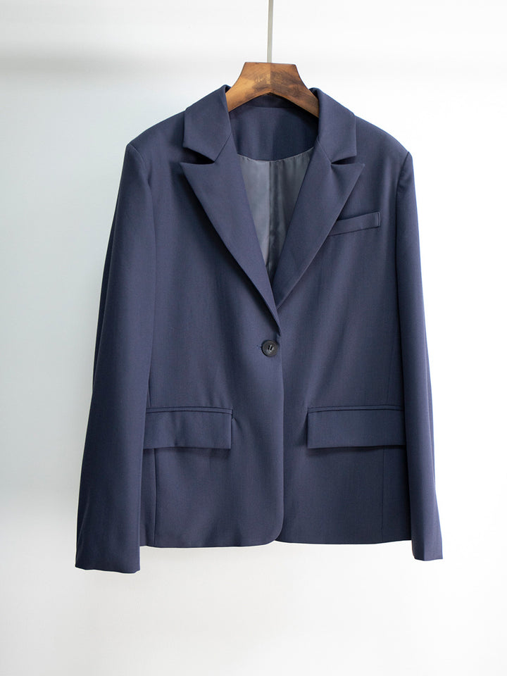 Damen Eleganter Businessblazer mit modischem Schnitt und praktischen Taschen Drune