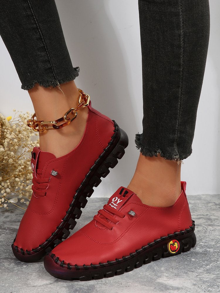 Damen nan komfortable handgenähte Slipper-Sneaker mit ergonomischem Fußbett und profillaufsohle Drune