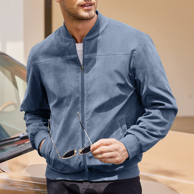 Herren modische Jacke im sportlichen Suede-Look Drune