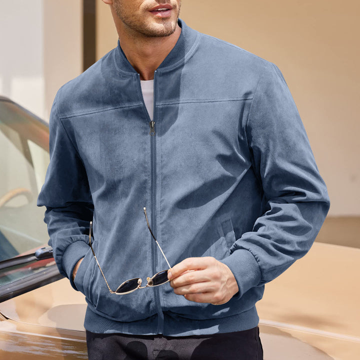 Herren modische Jacke im sportlichen Suede-Look Drune