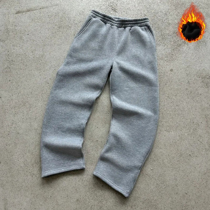 Unisex Thermo-Fleece-Jogginghose mit wärmender Innenbeschichtung, elastischem Komfortbund und geradem Bein Drune